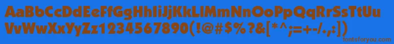 ItcKabelLtUltra Font – Brown Fonts on Blue Background