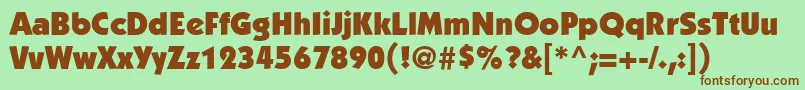 ItcKabelLtUltra Font – Brown Fonts on Green Background