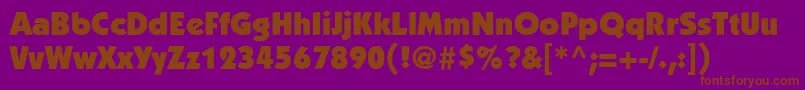 ItcKabelLtUltra Font – Brown Fonts on Purple Background