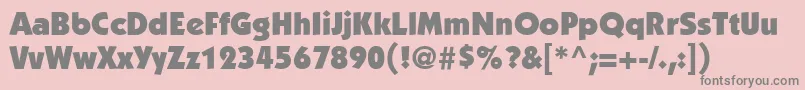 ItcKabelLtUltra Font – Gray Fonts on Pink Background