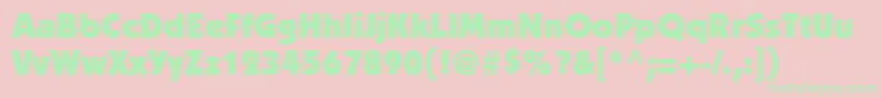 ItcKabelLtUltra Font – Green Fonts on Pink Background