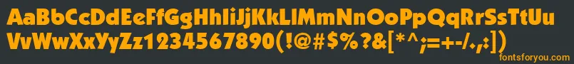 ItcKabelLtUltra Font – Orange Fonts on Black Background