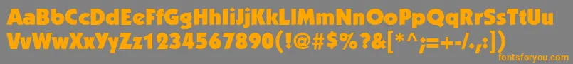 ItcKabelLtUltra Font – Orange Fonts on Gray Background