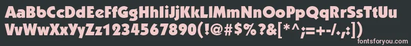 ItcKabelLtUltra Font – Pink Fonts on Black Background