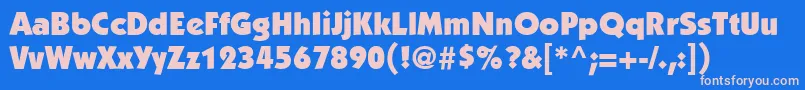 ItcKabelLtUltra Font – Pink Fonts on Blue Background