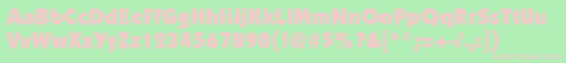ItcKabelLtUltra Font – Pink Fonts on Green Background