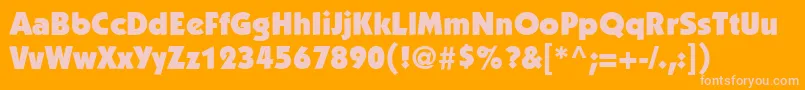 ItcKabelLtUltra Font – Pink Fonts on Orange Background