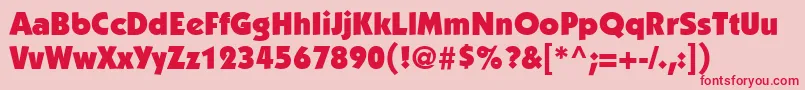 ItcKabelLtUltra Font – Red Fonts on Pink Background