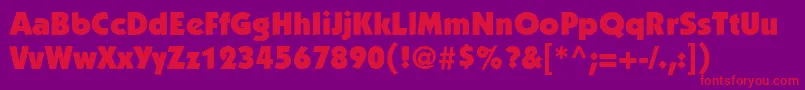 ItcKabelLtUltra Font – Red Fonts on Purple Background