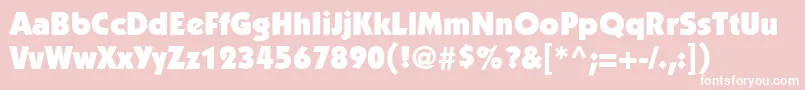 ItcKabelLtUltra Font – White Fonts on Pink Background