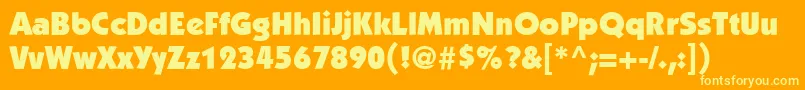 ItcKabelLtUltra Font – Yellow Fonts on Orange Background