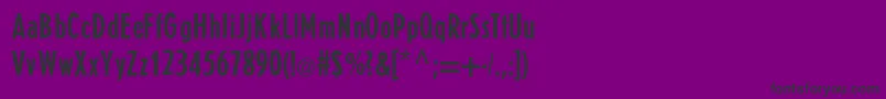 E821SansRegular-fontti – mustat fontit violetilla taustalla