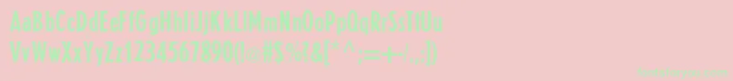 E821SansRegular Font – Green Fonts on Pink Background
