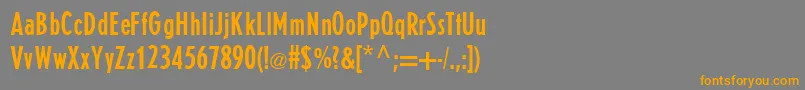 E821SansRegular Font – Orange Fonts on Gray Background