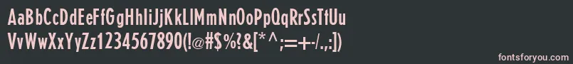 フォントE821SansRegular – 黒い背景にピンクのフォント
