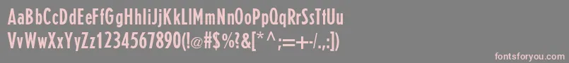 フォントE821SansRegular – 灰色の背景にピンクのフォント
