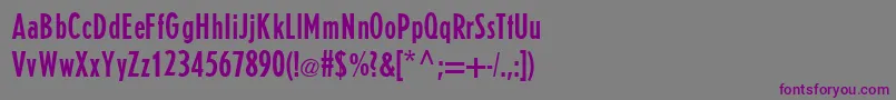 Шрифт E821SansRegular – фиолетовые шрифты на сером фоне
