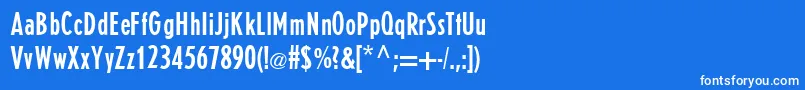 E821SansRegular Font – White Fonts on Blue Background