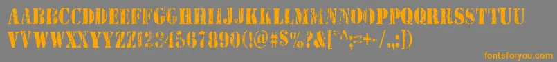Wetworkscond-Schriftart – Orangefarbene Schriften auf grauem Hintergrund