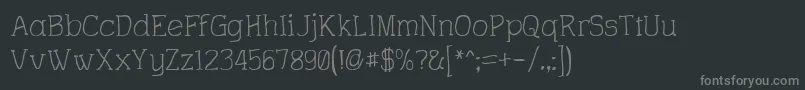 フォントCharruff – 黒い背景に灰色の文字