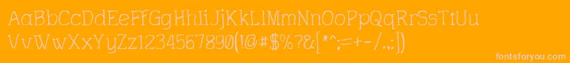 Charruff Font – Pink Fonts on Orange Background