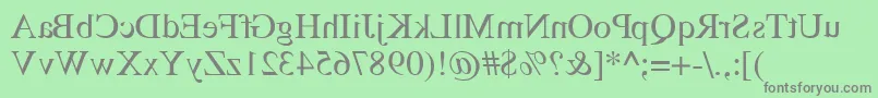 フォントTimesmirrorRegular – 緑の背景に灰色の文字