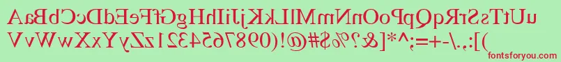 TimesmirrorRegular Font – Red Fonts on Green Background