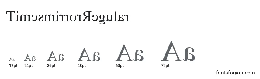 TimesmirrorRegular Font Sizes