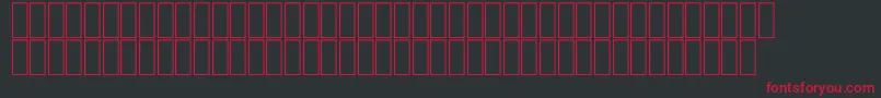 フォントFsJet – 黒い背景に赤い文字