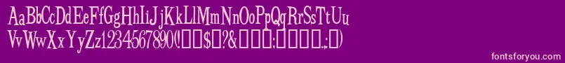 Budbn Font – Pink Fonts on Purple Background