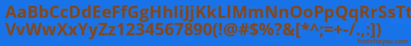Шрифт OpenSansBold – коричневые шрифты на синем фоне