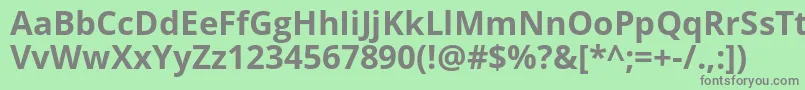 OpenSansBold-fontti – harmaat kirjasimet vihreällä taustalla