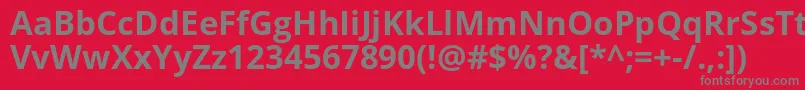 OpenSansBold Font – Gray Fonts on Red Background