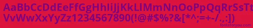 OpenSansBold Font – Purple Fonts on Red Background