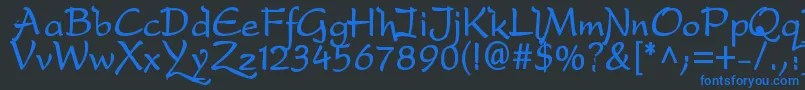 DfdroB Font – Blue Fonts on Black Background