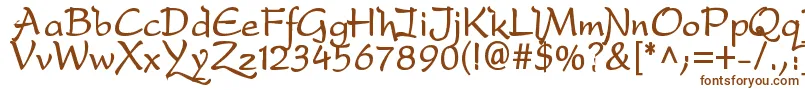 DfdroB-fontti – ruskeat fontit valkoisella taustalla