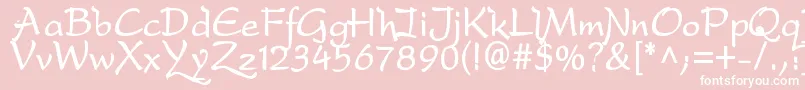 DfdroB Font – White Fonts on Pink Background