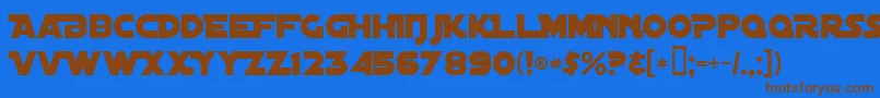 Шрифт DistantGalaxyAlternate – коричневые шрифты на синем фоне