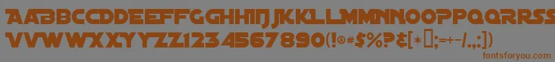 DistantGalaxyAlternate-Schriftart – Braune Schriften auf grauem Hintergrund