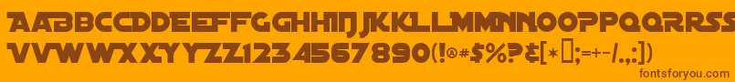 Weitere Informationen zur DistantGalaxyAlternate-Schriftart DistantGalaxyAlternate-Schriftart – Braune Schriften auf orangefarbenem Hintergrund