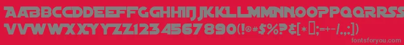 DistantGalaxyAlternate Font – Gray Fonts on Red Background