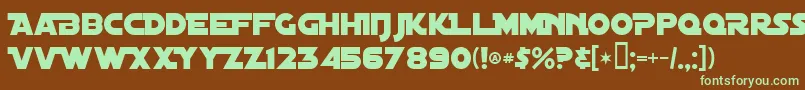 DistantGalaxyAlternate Font – Green Fonts on Brown Background