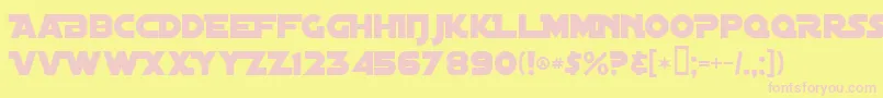 DistantGalaxyAlternate Font – Pink Fonts on Yellow Background