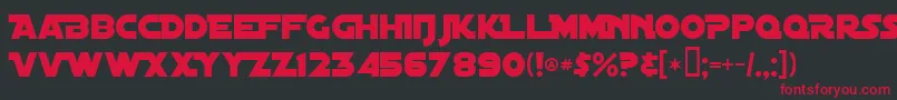 DistantGalaxyAlternate Font – Red Fonts on Black Background