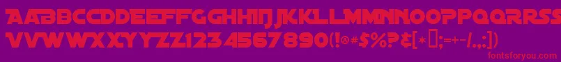 DistantGalaxyAlternate Font – Red Fonts on Purple Background