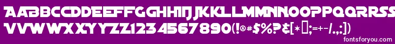 Czcionka DistantGalaxyAlternate – białe czcionki na fioletowym tle