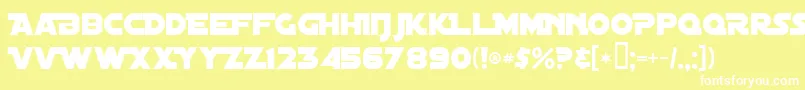 DistantGalaxyAlternate Font – White Fonts on Yellow Background