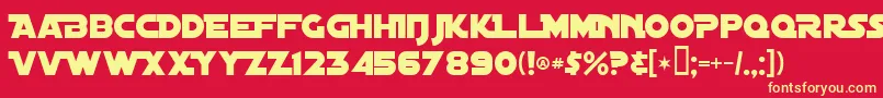 Więcej informacji o czcionce DistantGalaxyAlternate Czcionka DistantGalaxyAlternate – żółte czcionki na czerwonym tle