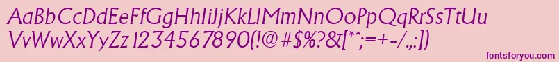 Шрифт AdelonserialLightItalic – фиолетовые шрифты на розовом фоне