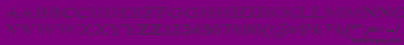 Occoout-Schriftart – Schwarze Schriften auf violettem Hintergrund
